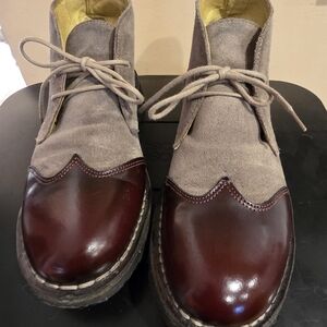 Fly London Brown and Gray Chukka Boots